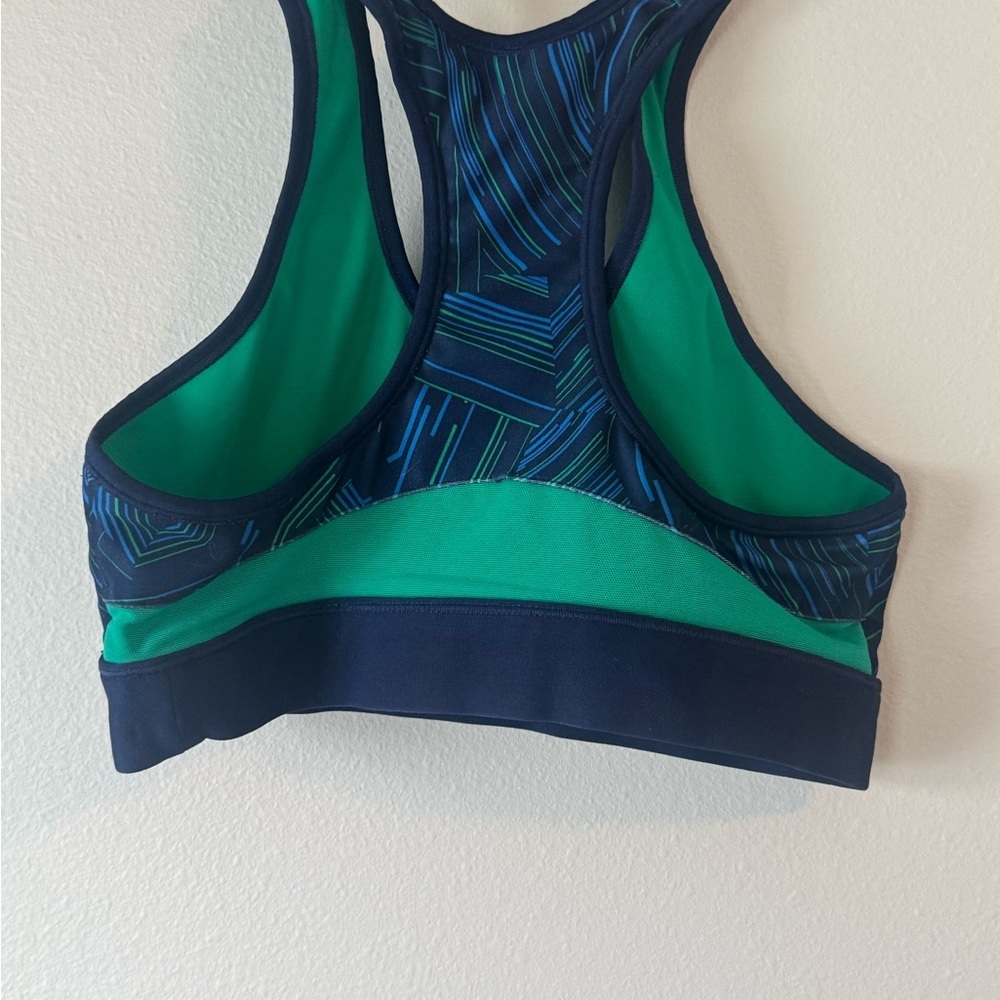 Brooks Women's Blue and Green Running Bra - Picture 3 of 5